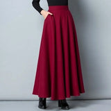 Elegant Wool A-Line Skirt